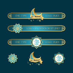 islamic lower third vector design