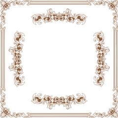 Luxurious Golden Baroque Frames and Ornaments