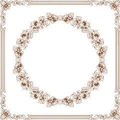 Luxurious Golden Baroque Frames and Ornaments