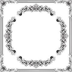 Luxurious Golden Baroque Frames and Ornaments