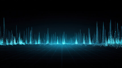 prototype. Virtual reality concept with abstract data patterns and glowing symbols. product launch decks, UI/UX mockups, designed for data visualization dashboards and holographic UIs.