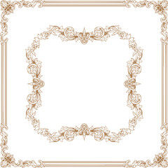 Luxurious Golden Baroque Frames and Ornaments