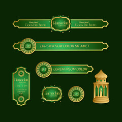 islamic lower third vector design