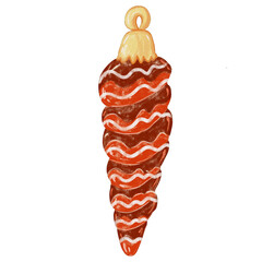 Hand Drawn Icicle Christmas Ornament