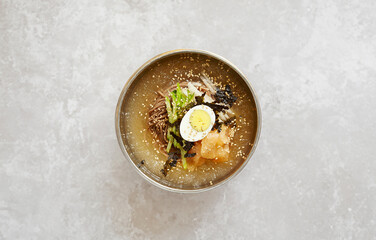 buckwheat noodles in a bowl