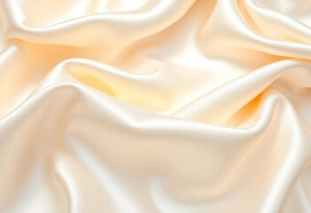 Fototapeta premium Luxurious, creamy white satin fabric with subtle sheen, smooth, stylish