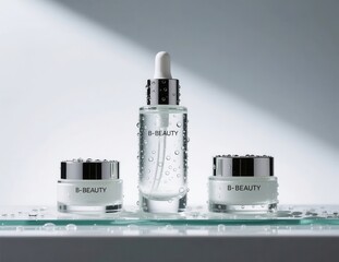 Elegant Beauty Products Displayed on Stylish Surface