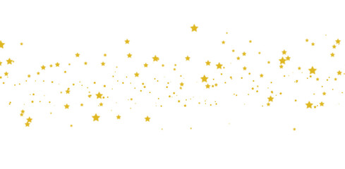 Golden Falling Stars Confetti Background. Shiny Gold Sparkle Explosion for Christmas, New Year & Celebration Designs. Festive Glitter Pattern PNG Overlay for Holiday Decoration. sparkle, star