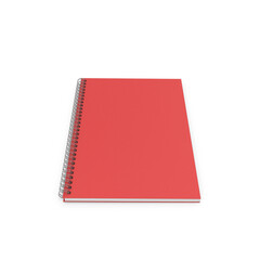 red spiral notepad
