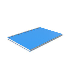 spiral notepad with bright blue cover