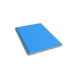 spiral notepad with bright blue cover