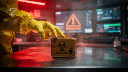Biohazard containment procedure in a secure laboratory environment