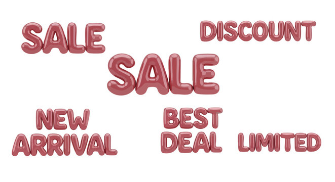 A promotional graphic with red text on a white background advertising a sale with various discount and limited time offer messages.