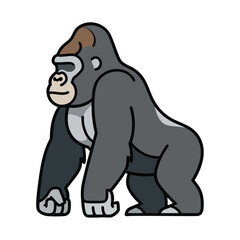 Obraz premium Cartoon Gorilla Illustration