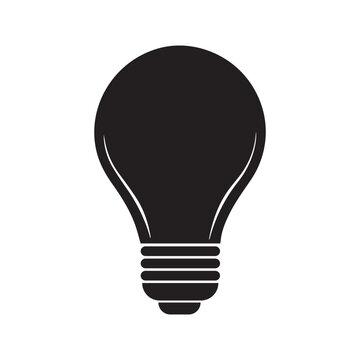 single bulb icon vector icon silhouette