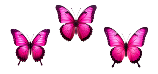 set of butterflies