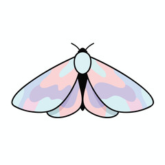 Colorful Butterfly Illustration with Camouflage Pattern