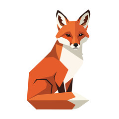 Obraz premium Minimalist Vector Fox Illustration