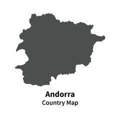 Andorra country map illustration on white background
