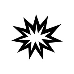 Explosion Burst Icon in Comic Style © Maksim