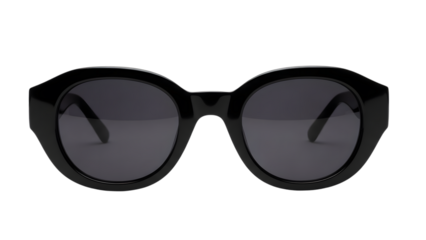 Stylish black sunglasses isolated on a transparent background modern eyewear fashion accessory isolated on transparent background