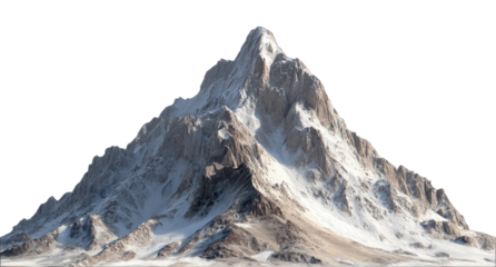Jagged snowy mountain peak under a clear, bright sky