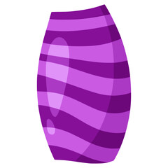 purple vintage ceramic vase decoration interior flat color. vector illustration template design