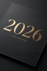 New Year 2026 banner/poster with minimalistic wishes, Happy New year 2026 welcome poster, new year theme