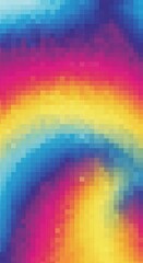 Vibrant Abstract Pixelated Background with Dynamic Color Swirls.