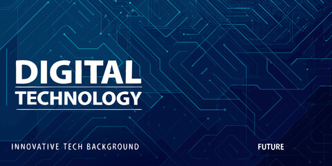 Abstract digital technology background with circuit board pattern and futuristic design