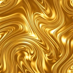 Abstract Golden Swirls Seamless Pattern Background.