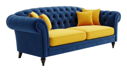 Sofa design showcase modern living room furniture stylish isolated on transparent background