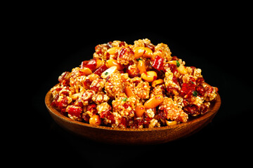 Delicious Crispy Chinese Kung Pao Chicken with Red Peppers
