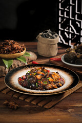 Chinese Spicy Mushroom Stir-Fry with Star Anise and Traditional Spices