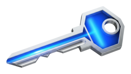 Unlocking potential futuristic key design digital realm isolated on transparent background