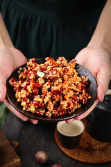 Crispy Kung Pao Chicken with Red Peppers - Chinese Stir-Fry Dish