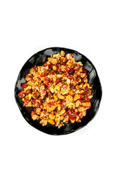 Spicy Cashew Nuts with Red Pepper and Corn - Chinese Cuisine
