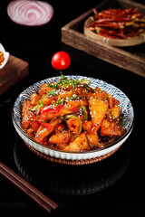 Spicy Roasted Tofu with Red Sauce - Chinese Cuisine