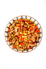 Traditional Chinese Stir-Fried Chicken with Vegetables