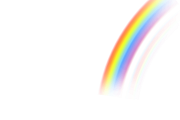 Vertical soft rainbow streak on white background, glowing multicolor gradient with fading reflections, dreamy pastel rainbow graphic resource overlay for photo accents, greeting cards and whimsical 