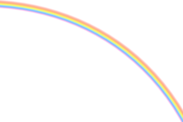 Delicate pastel double rainbow arching widely from the upper left, slender translucent bands tracing a graceful curve over pristine white space for a calm, airy, minimalist and quietly optimistic.