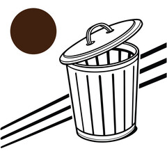 WebClean Modern Bin Design on an Off-White Background