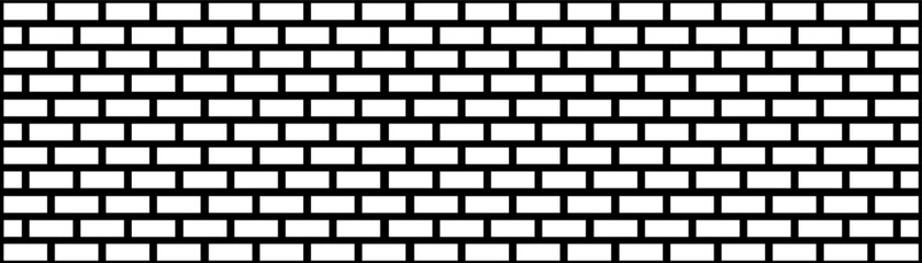 Brick wall with clean black outline lines.