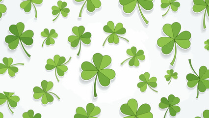 A beautifully rendered illustration of a vibrant green four-leaf clover, widely recognized as an iconic symbol of good luck, prosperity, and the spirit of celebration