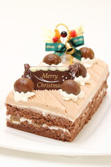 モンブランクリームのクリスマスケーキ