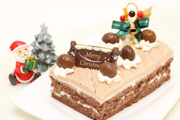 モンブランクリームのクリスマスケーキ