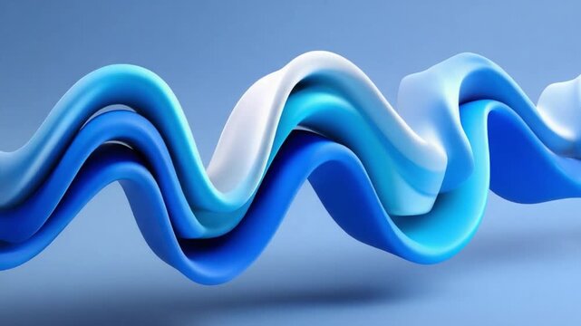 Abstract Flowing Elegance: A captivating abstract composition of swirling, undulating forms, creating a sense of graceful movement and fluidity with a spectrum of blue hues.