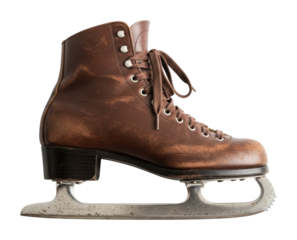 Ice skating action rink sports equipment side view isolated on transparent background