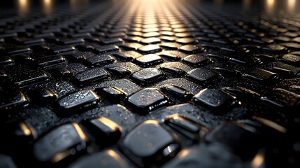 Gritty digital grid texture with metallic sheen