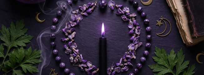 Lilac Witching Hour Flatlay &ndash; Facebook Cover Photo